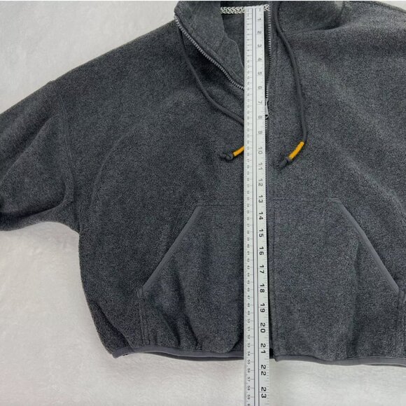 Free People Movement Climb High Gray Full Zip Fleece Jacket Flare Sleeves - Picture 15 of 16